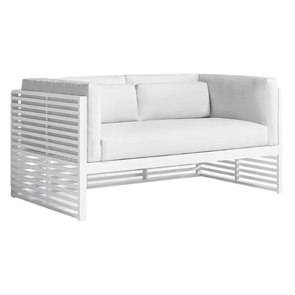 Sofá de ocio al aire libre jardín patio solárium terraza villa hotel exterior impermeable protector solar sofá de aleación de aluminio