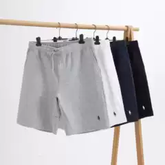 Original New Rl Paul Pony Logo Men's Casual Five-Point Pants Pure Cotton Elastic Band Sweatpants Men's Sports Shorts Summer
