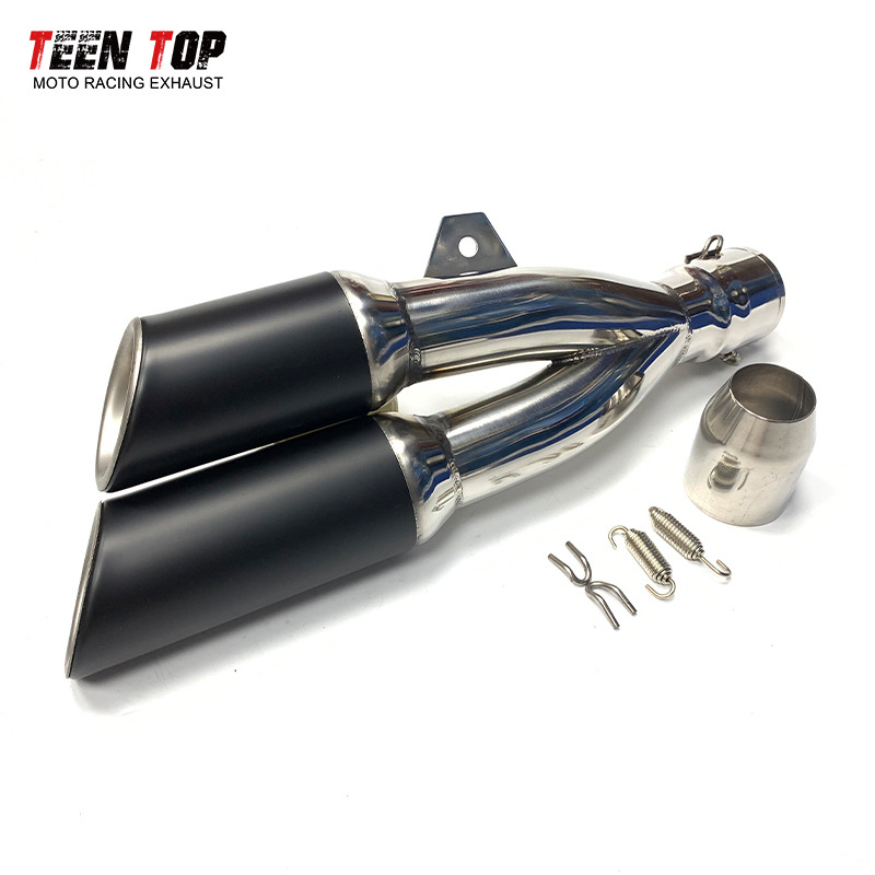 Motorcycle Modification Z800 Ninjia400 Cbr250 Dual Outlet Scorpion Tail Section Exhaust Pipe