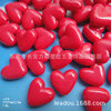 Red beads heart-shaped heart shaped, acrylic bracelet, accessory, 17mm, 12mm