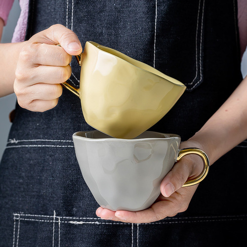 Cute ceramic cup mug creative ceramic cup breakfast cup milk coffee cup home water cup with spoon