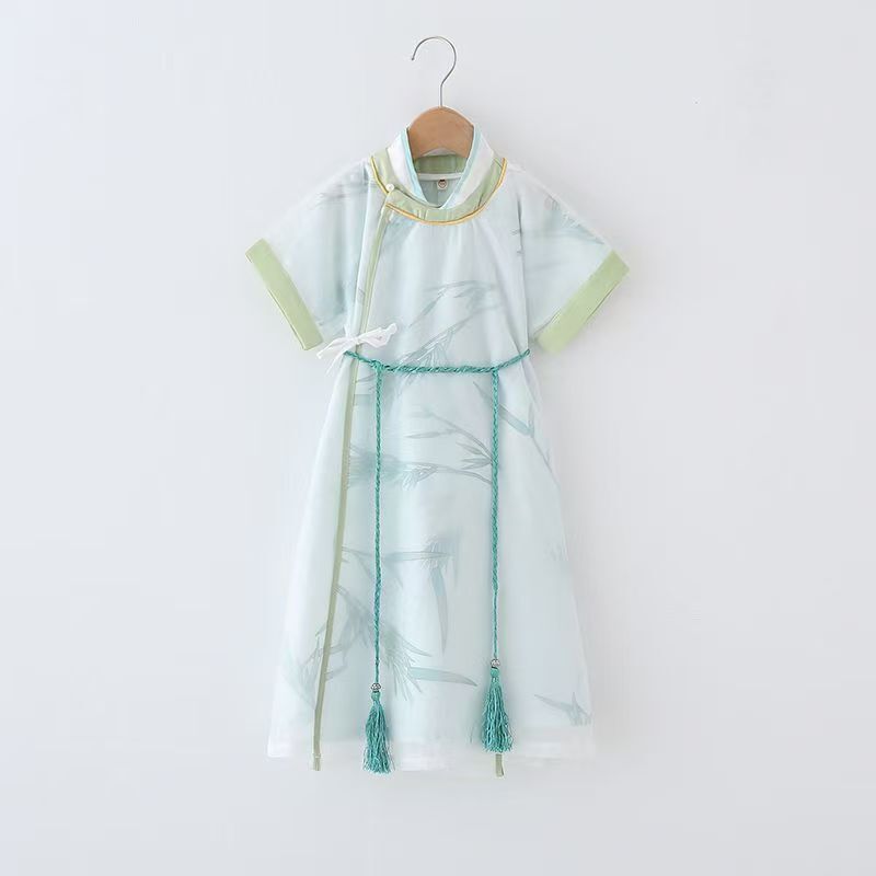 Song Dynasty-Style Long Robe Hanfu for Boys and Girls, Spring and Autumn Thin Style Children's Tang Suit, Chinese Style Ancient Costume, Boys' Long Shirt, Ethnic Style
