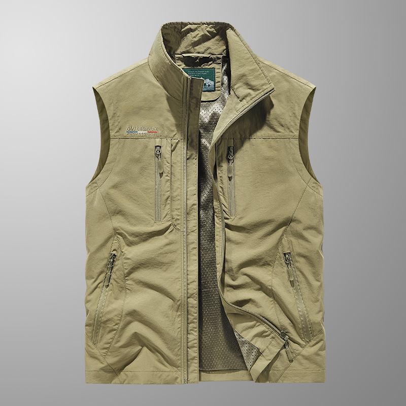 Men's Quick-Dry Multi-Pocket Fishing Outdoor Vest for Spring, Autumn, and Summer with Breathable Taslan Fabric 3908 Men's Quick-Dry Multi-Pocket Fishing Outdoor Vest for Spring, Autumn, and Summer with Breathable Taslan Fabric 3908