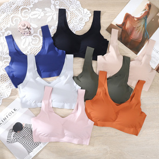 Shangpin Anxin Fourth Generation Seamless Rings-Free Gather Sleep Shockproof Yoga plus size Sports Vest Bra Underwear Women
