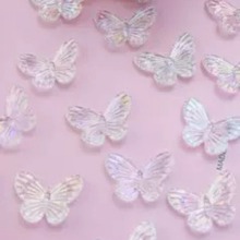 新款AB幻彩蝴蝶双色立体蝴蝶巴洛克风格配件手机壳装饰材料DIY配