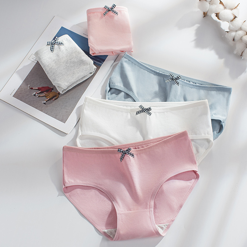 28g Weight Low Waist Panties Waist Panties Lingerie Type Cotton Fabric Type 1 Piece Quantity Breathable Function Solid Color, Bow Knot Pattern All Seasons Season Women's Gender Casual, Elegant, Lady Style Solid Color Bow Knot Breathable Low Waist Panties 2