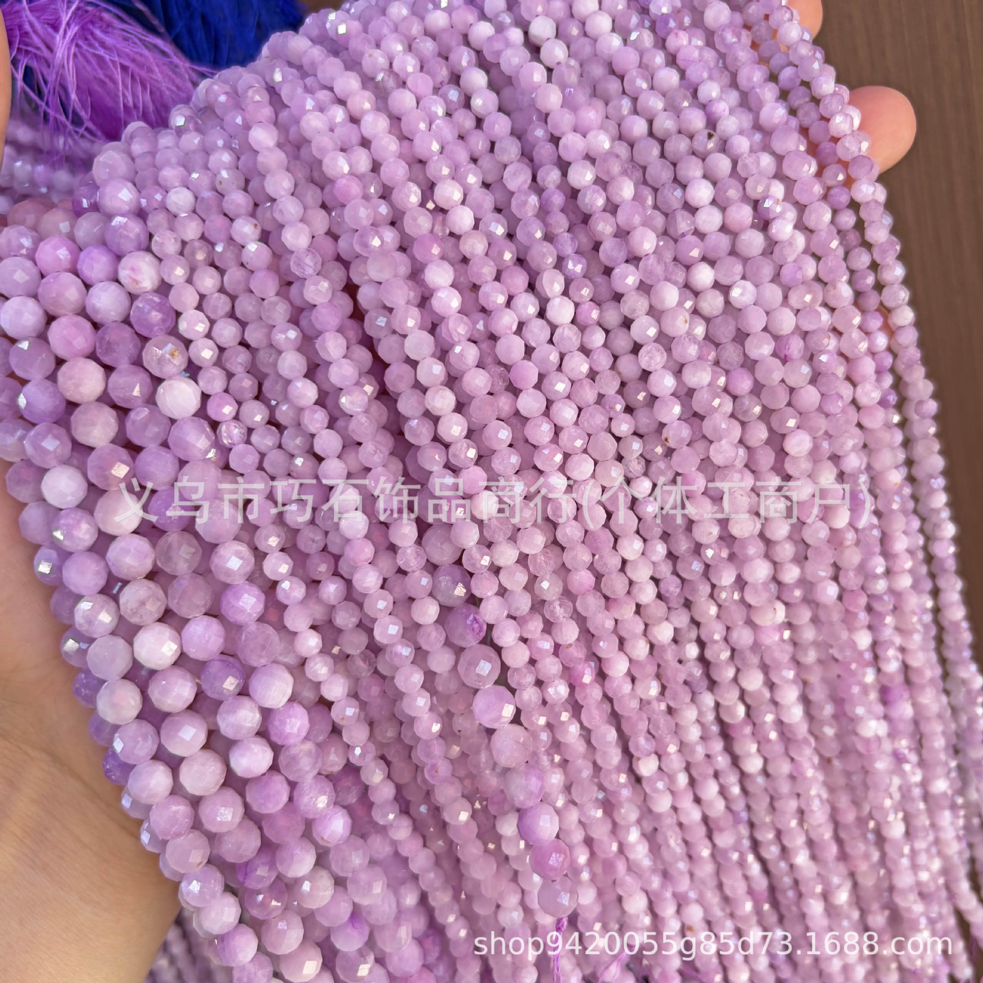 Natural Kunzite Faceted 2-6mm Small Beads, Faceted Loose Beads for Bracelets, Spacer Beads, Semi-finished DIY Jewelry Accessories