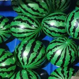 厂家直发西瓜球22cm公分玩具球拍拍球儿童充气玩具摆摊批发工厂直