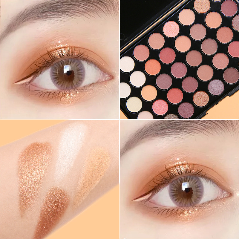Paleta de sombras de ojos de 40 colores, tonos tierra mate, maquillaje de ojos ahumados, cosméticos perlados, maquillaje nude al por mayor, estilo fresco