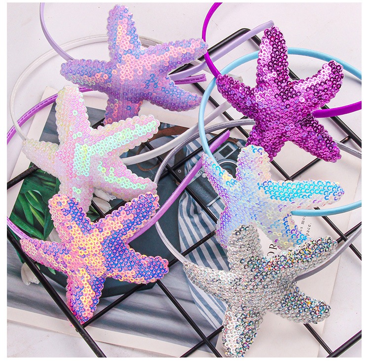 Cute Starfish Plastic Sequins Hair Band 1 Piece display picture 1