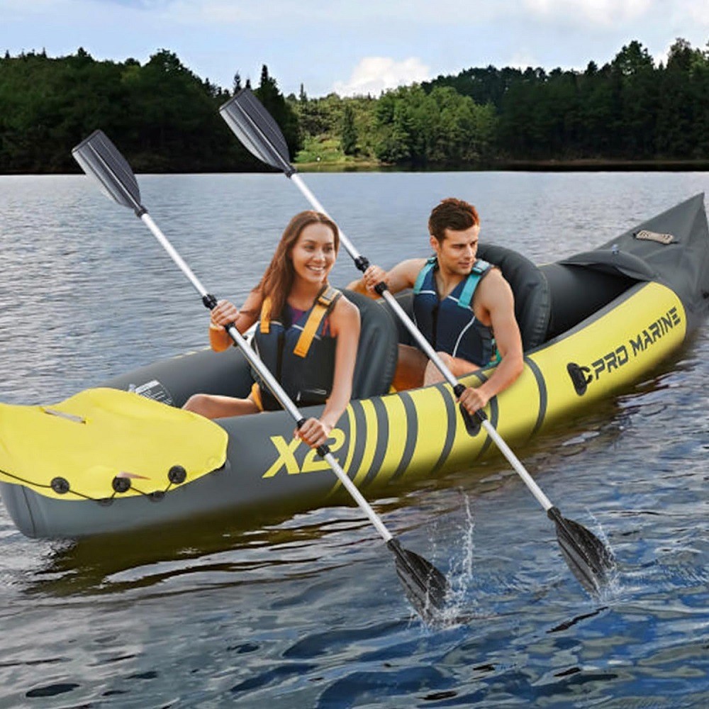 Pvc Inflatable Canoe Inflatable Boat Rubber Boat Rafting Single Double Rafting Boat Kayak Outdoor Fishing Boat