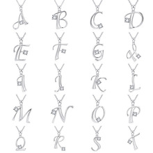 威娅wish跨境电商货源款26个英文字母时尚镶钻吊坠流行项饰品