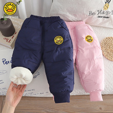 宝宝加绒裤子薄绒新款2025秋冬装小童秋季长裤帅气宝宝冬天保暖裤