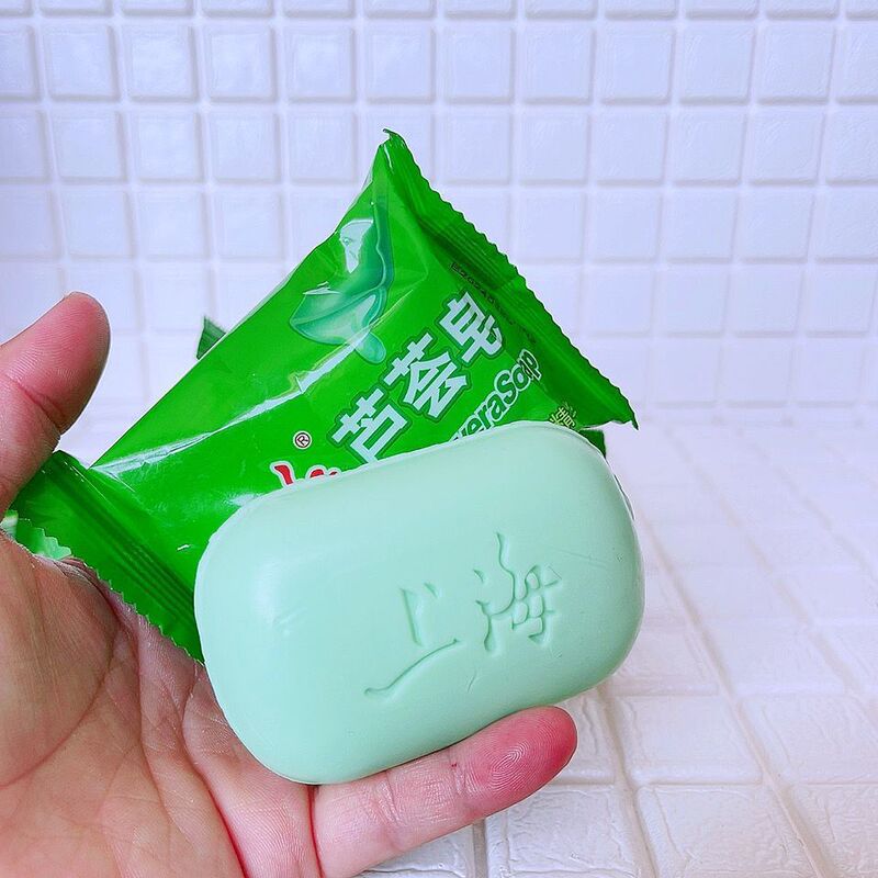 上海芦荟皂85g香皂洗脸洗头洗澡香皂肥皂洗脸洁面皂滋润除螨家庭|undefined
