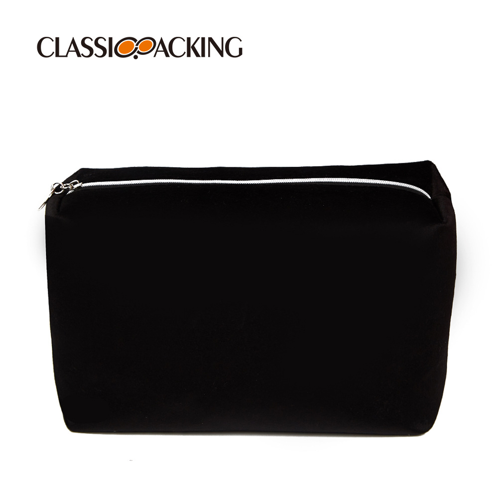 Nordic ins estilo cosmético bolsa de gran capacidad cuidado de la piel bolsa de almacenamiento portátil simple bolsa de almacenamiento de franela con logo