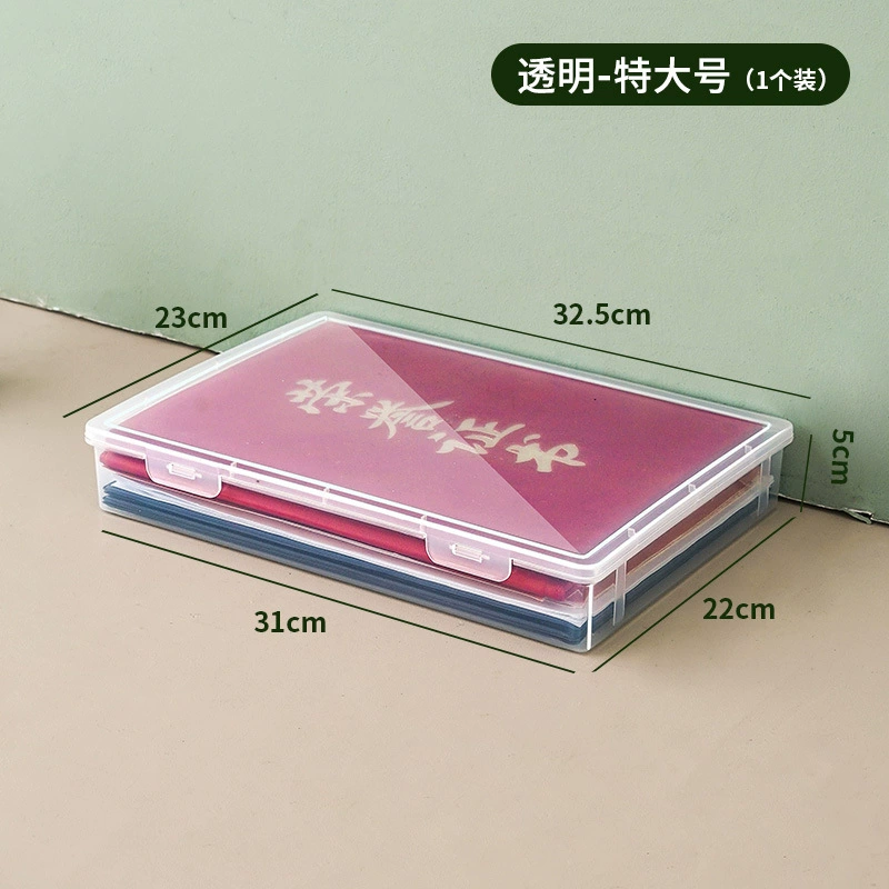 Certificate Storage Box, PP Plastic Document Organizer with Snap Latches, Translucent A4/Passport Sizes