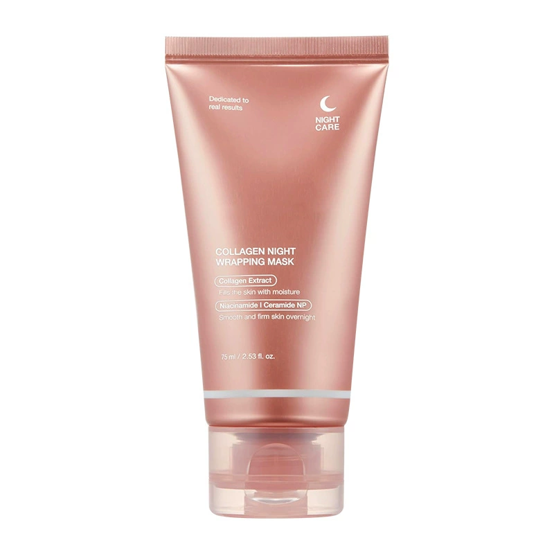 Collagen Night Wrapping Mask (KLRANKO) 75 ml — Moisturizing, Soft Exfoliating, With Applicator
