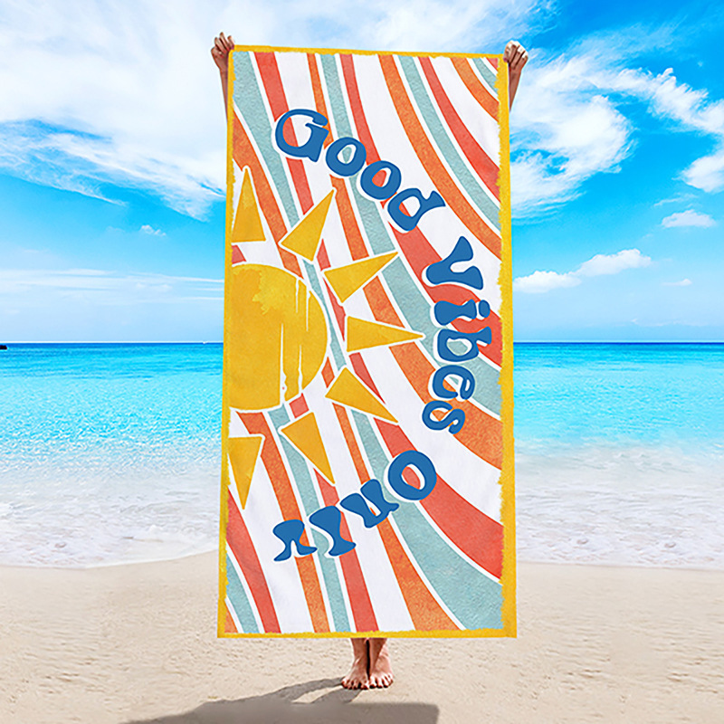 Toalla de playa transfronteriza, toalla de secado rápido, toalla de baño de microfibra, comercio exterior, Amazon, chal de natación con estampado digital europeo y americano