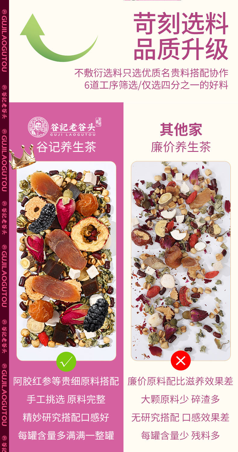 Red Ginseng Ejiao Goddess Tea with Longan Red Date Goji Rose Herbal Blend for Autumn Winter Wellness key features
