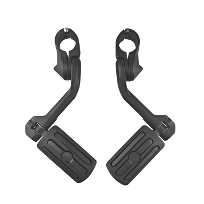 Motorcycle pedals Dual-Light Road Fat Boy Flagship - long-three-vertical-pedals-matte-black