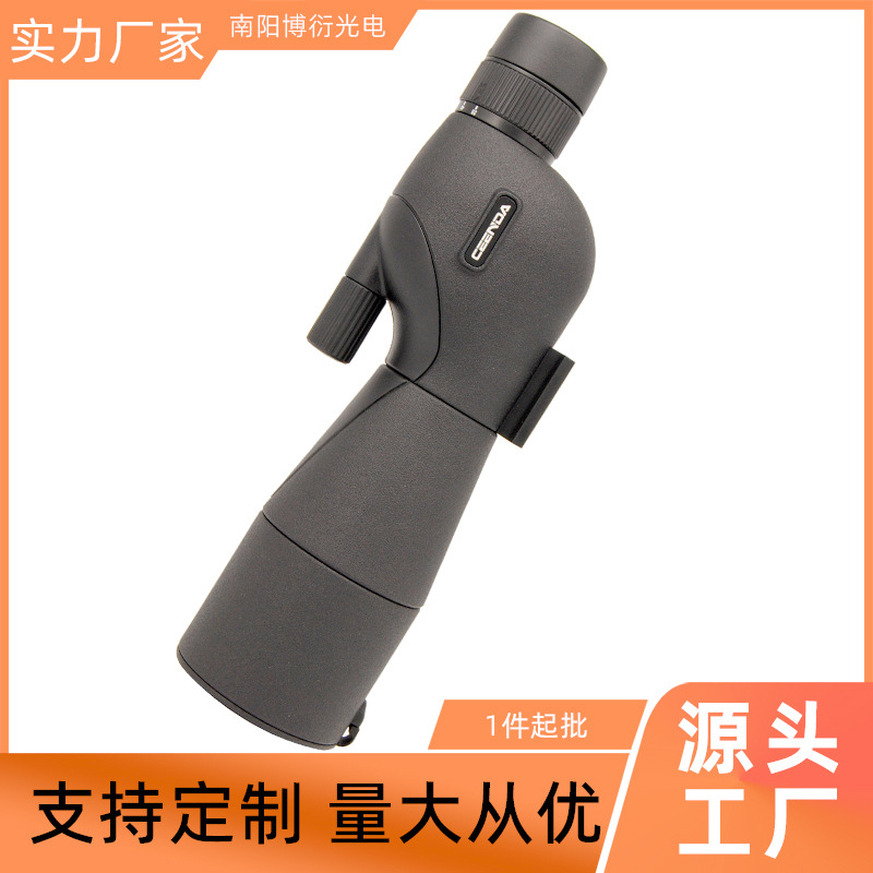 工厂批发25-75X60观鸟镜单筒望远镜观靶镜无级变倍高清看月球拍照