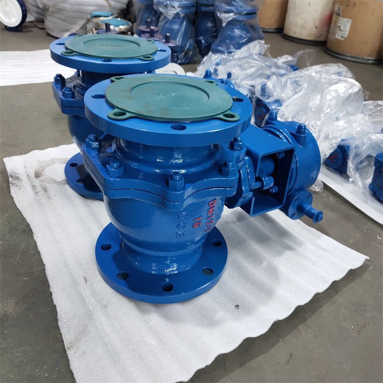 Q341F46-10C 铸钢法兰式涡轮衬氟球阀 DN125 手动涡轮衬氟球阀