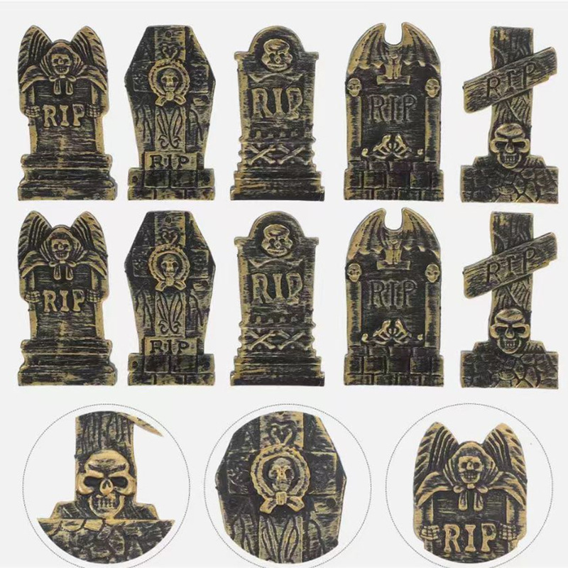 Halloween Tombstone haunted house scary plastic tombstone shooting scene decoration props Halloween Tombstone haunted house scary plastic tombstone shooting scene decoration props