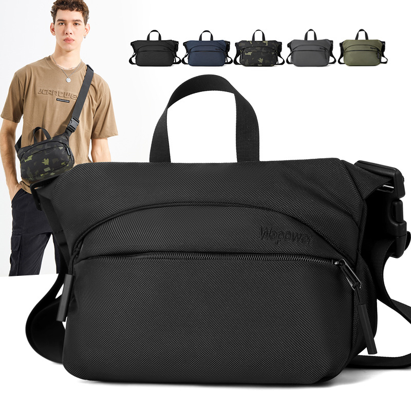 WEPOWER nuevo bolso de pecho simple, bolso de negocios coreano para hombres, bolso de hombro para móviles deportivos casuales.