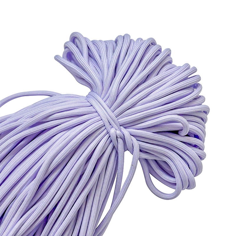 Cuerdas de poliéster coloridas de 5 mm cuerdas redondas cuerdas de agrupación resistentes al desgaste DIY cuerdas tejidas a mano colgante de llaver creativo