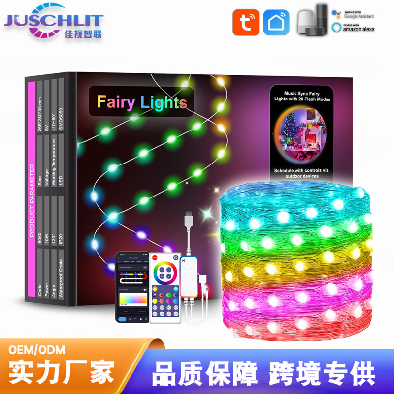 Tuya Smart Point Control Leather Wire Light Tuya Wifi Control Magic Led Light String Christmas Party Decoration Light Tuya Smart Point Control Leather Wire Light Tuya Wifi Control Magic Led Light String Christmas Party Decoration Light