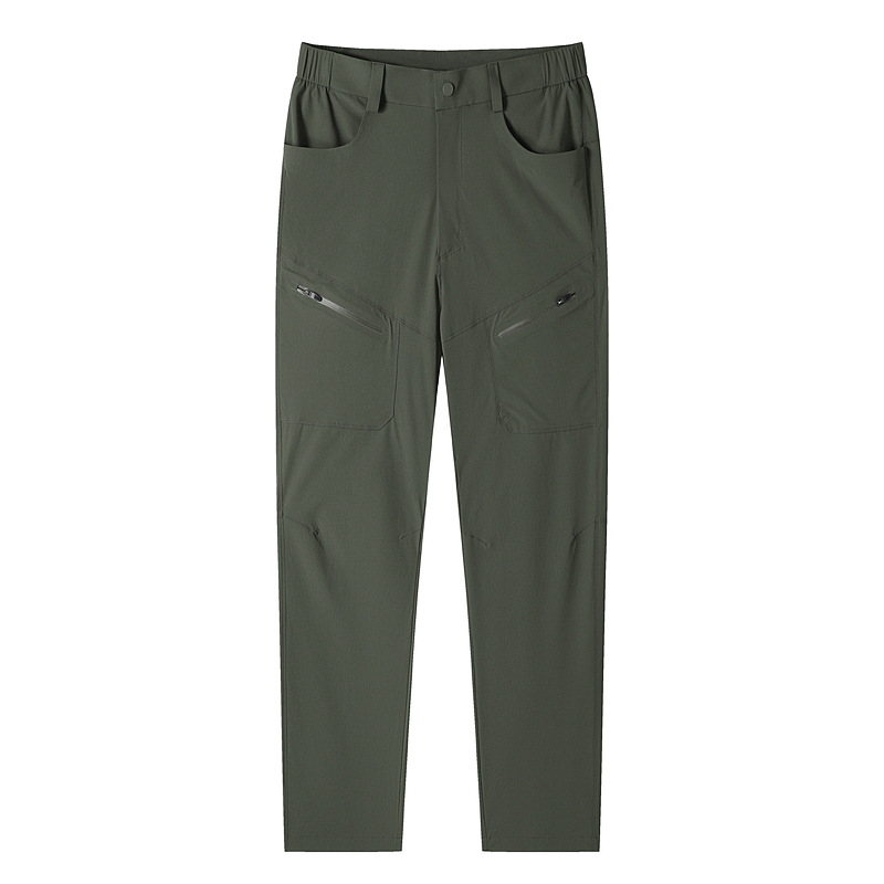 Travel elastic quick dry summer thin breathable trousers outside…