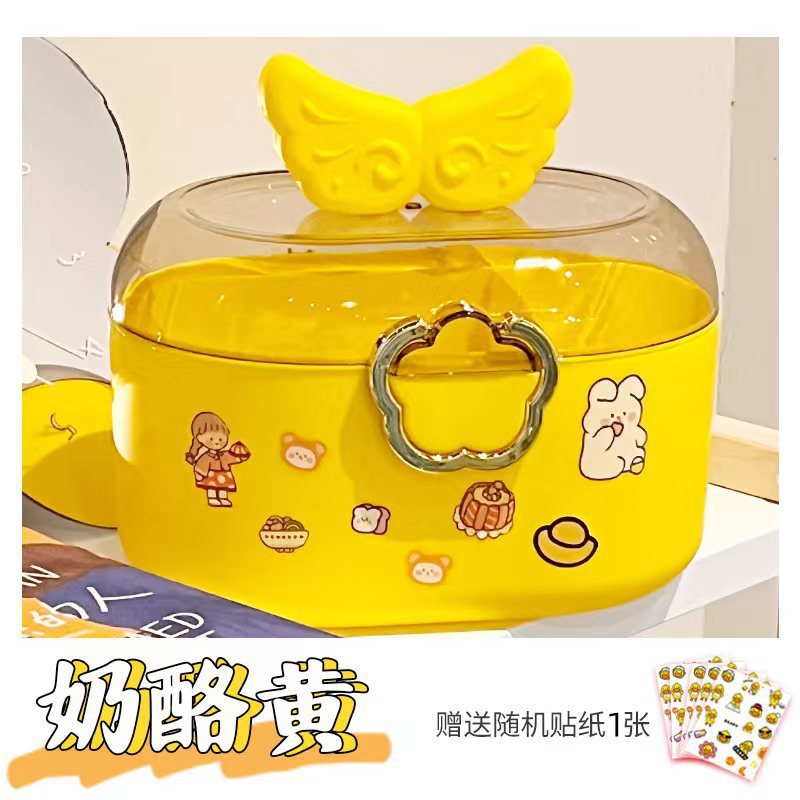 Caja de almacenamiento de joyas para niñas a prueba de polvo clips horquillas accesorios infantiles diseño lindo