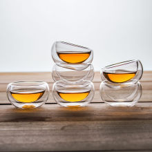 双层玻璃杯高硼硅茶杯防烫耐高温家用茶具配件套装加厚防爆批发