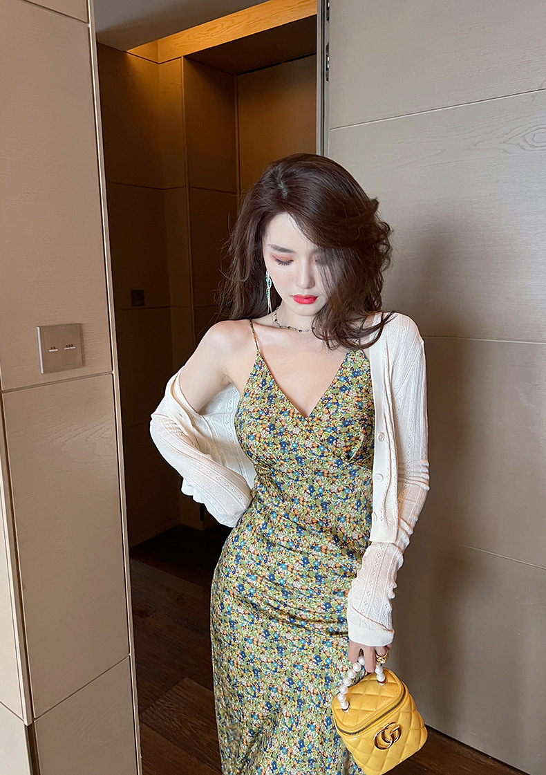 Áo cardigan nữ dệt kim mỏng chống nắng, tay ngắn, dáng suông, phối khăn choàng — Màu đen chi tiết 14