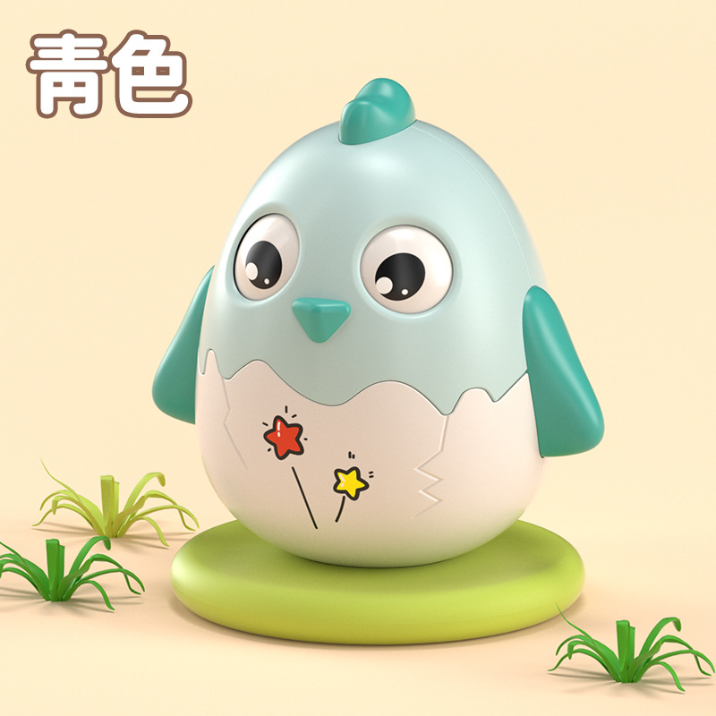 Cute Cartoon Blink Chick Tumbler Baby Toy Rattle Bell Night Market Stall Supply Children's Day