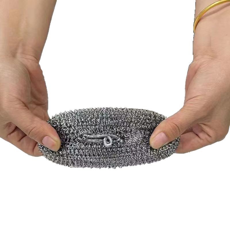 핸들 보내기] 스테인레스 스틸 와이어 볼 청소 냄비 주방 청소 녹이없는 공장 직접 벽난로 커버