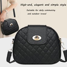 跨境女士单肩斜挎出行新款迷你小包包便携菱格女包三层包小圆包女