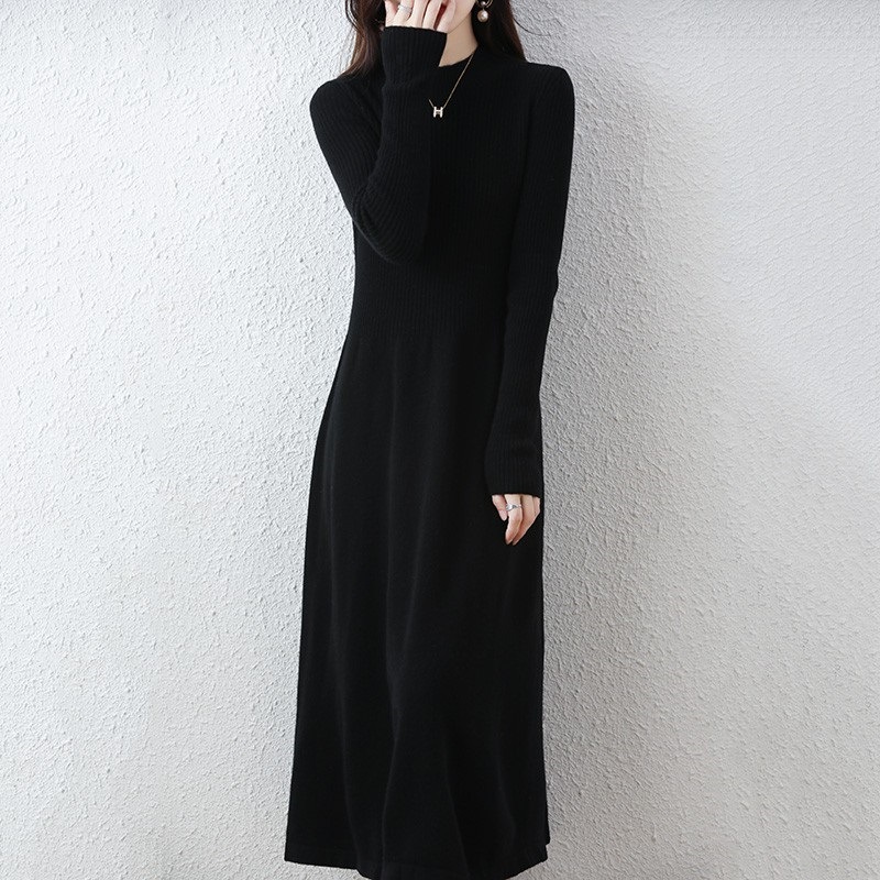 Demi-season long dress