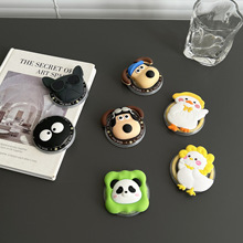 卡通硅胶系列掌门狗黑煤球鸭鸭磁吸气囊手机支架桌面追剧懒人神器