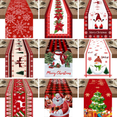 新しいクリスマステーブルクロス用品ポリエステルオックスフォード布テーブルフラグクリエイティブクリスマステーブルフラグテーブル装飾プリントフラグ