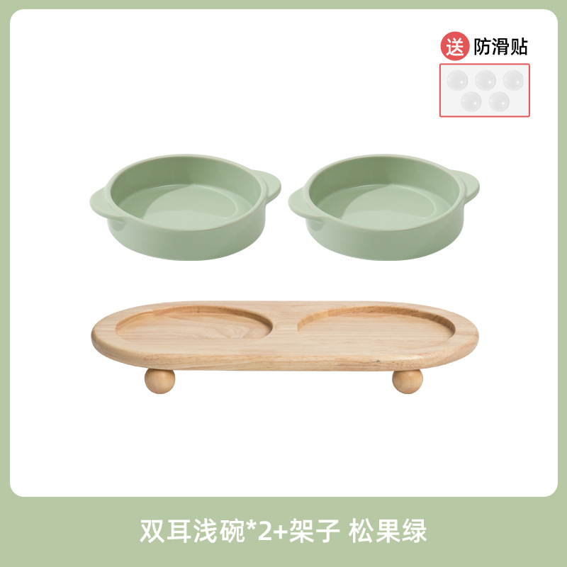 Cerámica cervical protector cuello para perros, cuenco para gatos, cuenco para gatos, cuenco para perros, cuenco para mascotas, cuenco para bebidas, cuenco doble con soporte de cuenco