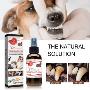 Yegbong pet teeth cleaning spray dog cat tartar teeth stain cleaning bad breath mouth cleaning