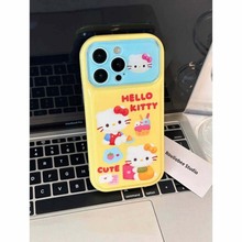 日韩可爱凯蒂猫插画适用14promax手机壳iPhone13苹果12全包11新款
