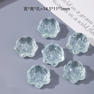 Piezoelectric Mint Green Crystal Zərgərlik ara hissələri - lotus-no-2