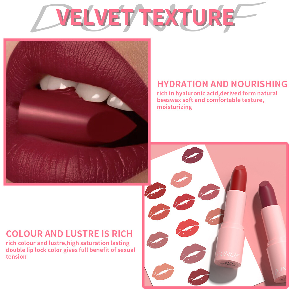 Check it out! Link Disclaimer - Exclusive for Foreign trade :DUNUF 12-color matte lipstick undefined