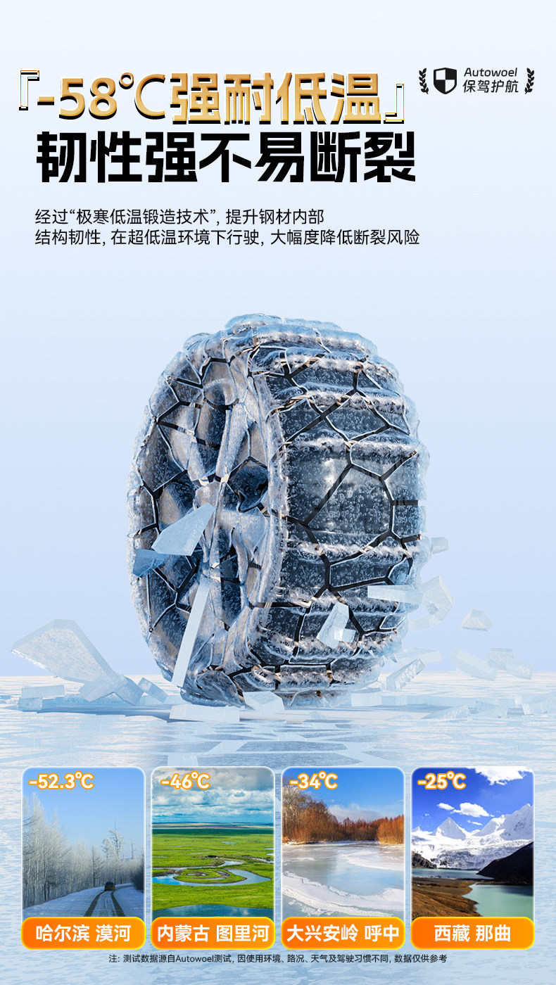 Car Anti-Slip Chains Made of Manganese Steel, Full Coverage, Free of Charge, 0kg Pieces, 2026 New Model, Universal for Suvs and Sedans, Snow Tire Ice-Breaking Anti-Slip