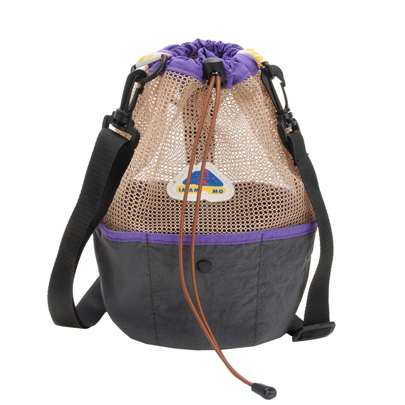Mochila de hombro para niños y niñas con cuerda extranjera, malla de empalme plegable, mochila de hombro para niños, nueva mochila de playa para niños