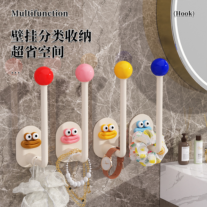 Wall-Mounted Hairband and Hair Tie Organizer, No-Drill Bathroom Hair Tie and Elastic Band Hook, Hair Rope and Jewelry Storage Organizer