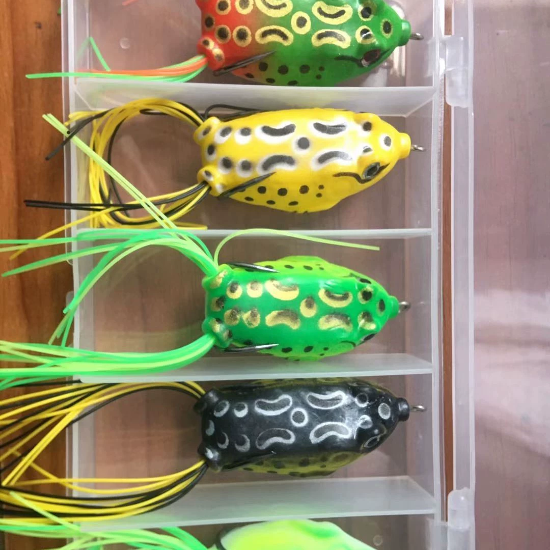 Новый высокий симуляционный Thunder Frog Black Fish Specialized Killing Shuangxu Road Asian Bait Double Hook Modified Seee Thunder Frog Black Frog fake bait