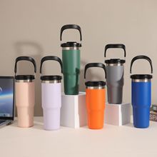 新款304不锈钢保温杯大容量简约手提登山杯户外便捷运动水壶批发
